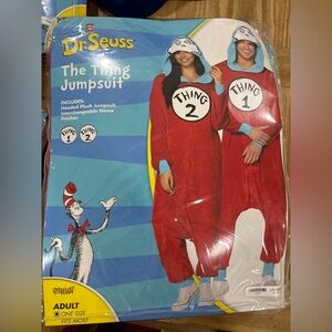Dr. Seuss Red Thing 1 & Thing 2 adult Jumpsuit